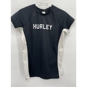 Hurley Boys‎ Black Large Short Sleeve Swim Shirt
